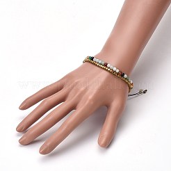 Natural Flower Amazonite Beads Multi-Strand Bracelets&nbsp;BJEW-JB04120-02