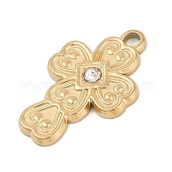 304 Stainless Steel Rhinestone Pendants&nbsp;STAS-I325-029G