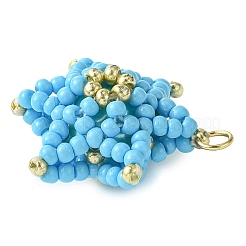 Seed Beads Beaded Charms&nbsp;PALLOY-MZ00286-05