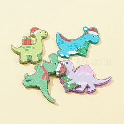 4Pcs 4 Styles Printed Opaque Acrylic Pendants&nbsp;MACR-FS0001-55