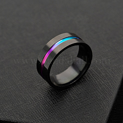 316L Surgical Stainless Steel Wide Band Finger Rings&nbsp;RJEW-T005-10-02