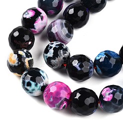 Dyed Natural Agate Beads Strands&nbsp;G-T141-01A-01
