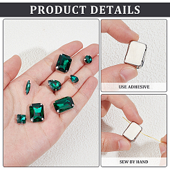 140Pcs 7 Styles Sew on Glass Rhinestone&nbsp;RGLA-ME0001-02