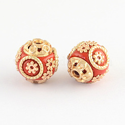 Round Handmade Indonesia Beads&nbsp;IPDL-R394-M