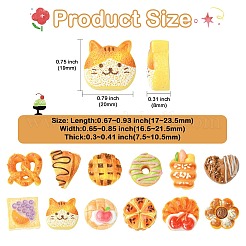 60Pcs 12 Styles Opaque Rsin Cabochons&nbsp;RESI-CJ0004-75