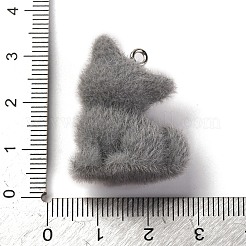 Flocking Opaque Resin Pendants&nbsp;RESI-Z029-01P-03