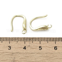 Brass Micro Pave Cubic Zirconia Earring Hooks&nbsp;KK-C048-14G-G