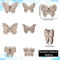 200Pcs Laser Cut Wood Shapes&nbsp;WOOD-SC0001-75