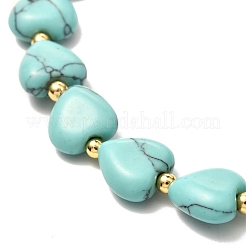 Heart Beads Stretch Bracelet for Girl Women&nbsp;BJEW-JB06938-02