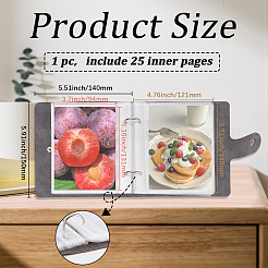 5 Inch PU Leather Cover Garden Seed Storage Organizer 2-Ring Binder Album&nbsp;AJEW-SP0004-72B