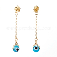 304 Stainless Steel Dangle Stud Earrings&nbsp;EJEW-JE04444-04
