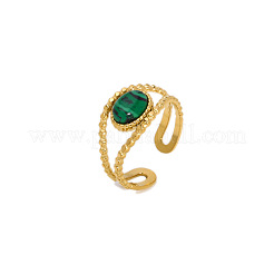 Oval Synthetic Malachite Ring&nbsp;LS-WQ5111-2