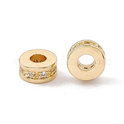 Brass Micro Pave Cubic Zirconia Beads&nbsp;ZIRC-F009-31
