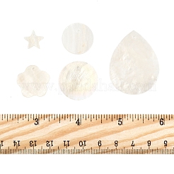 56Pcs 5 Styles Natural Capiz Shell Pendants&nbsp;SHEL-FS0001-08