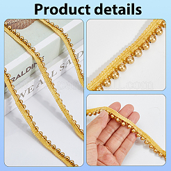 1Pc Polyester with Plastic Round Beaded Ribbon&nbsp;OCOR-CY0002-33