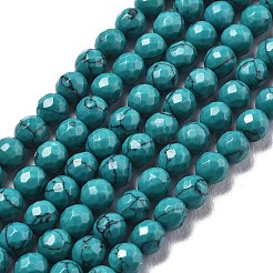 Synthetic Turquoise Beads Strands&nbsp;G-L620-A01-8mm