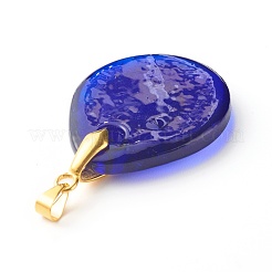 Handmade Lampwork Evil Eye Pendants&nbsp;PALLOY-JF00847-01