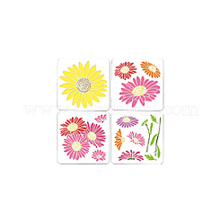 4Pcs 4 Styles PET Out Drawing Painting Stencils&nbsp;DIY-WH0416-0019