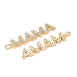 SHEGRACE Mother's Day Brass Micro Pave Clear Cubic Zirconia Pendants&nbsp;XGRQ1U783-382G