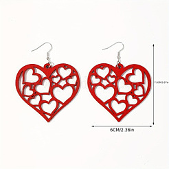 Hollow Heart Acrylic Dangle Earrings&nbsp;FS-WG95D61-01