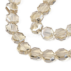 Electroplate Transparent Glass Beads Strands&nbsp;EGLA-N002-27-F02