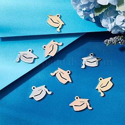 12Pcs 3 Colors 304 Stainless Steel Pendants&nbsp;STAS-UN0040-12