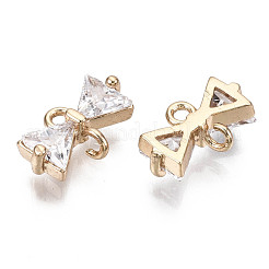 Brass Micro Pave Cubic Zirconia Links Connectors&nbsp;KK-R111-060