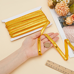 Sparkle Polyester Lace Ribbons&nbsp;OCOR-WH0090-67C
