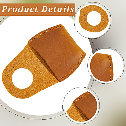 2Pcs 2 Colors Cowhide Thumb Protector for Woodwork Carving&nbsp;AJEW-CL0001-53