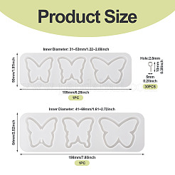 2Pcs 2 Styles DIY Butterfly Quicksand Silicone Molds&nbsp;DIY-TA0009-80