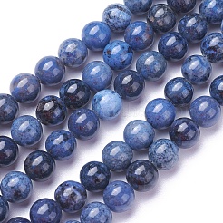 Natural Dumortierite Quartz Beads Strands&nbsp;G-P424-B-8mm