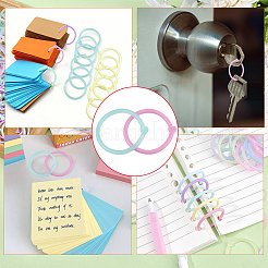 250Pcs 10 Colors Heart Plastic Loose Leaf Book Binder Hinged Rings&nbsp;FIND-CP0003-20C