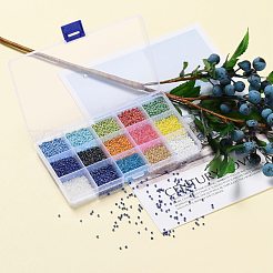 180G 15 Colors Glass Seed Beads&nbsp;SEED-JQ0003-01D-2mm