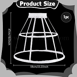 Polyester & Plastic Wire Skirt Hoop Petticoat for Wedding Dress Ball Gown&nbsp;DIY-WH0504-799A