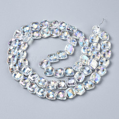 Electroplate Glass Beads Strands&nbsp;EGLA-N008-005-A01