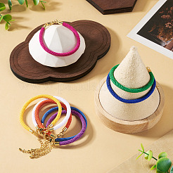 10Pcs 10 Colors Round Nylon Milan Cord Bracelet Making&nbsp;BJEW-TA0001-25