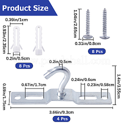 Iron Pad Eye Plate Ceiling Hooks&nbsp;AJEW-WH0038-62P-02