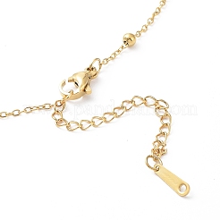Ion Plating(IP) 304 Stainless Steel Heart Beat Pendants Necklace&nbsp;NJEW-K252-05G