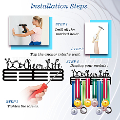 Fashion Iron Medal Hanger Holder Display Wall Rack&nbsp;ODIS-WH0021-061