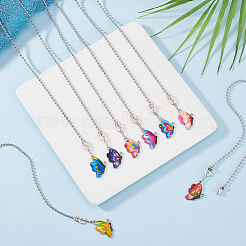 16Pcs 8 Colors Butterfly Alloy Charms Ceiling Fan Pull Chain Extenders&nbsp;HJEW-GO00069
