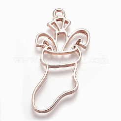 Rack Plating Alloy Open Back Bezel Pendants&nbsp;LS-PALLOY-Q351-21RG-FF
