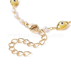 Handmade Lanpwork Evil Eye Link Bracelet Making&nbsp;AJEW-JB01150-13