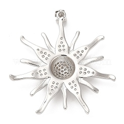 Brass Micro Pave Cubic Zirconia Pendants&nbsp;KK-Q775-06P