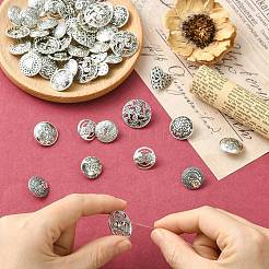 50Pcs 10 Styles Alloy Shank Buttons&nbsp;BUTT-CJ0001-09