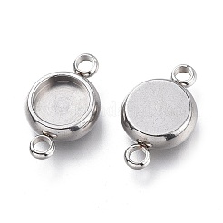 Non-Tarnish 304 Stainless Steel Cabochon Connector Settings&nbsp;STAS-I161-03B-P