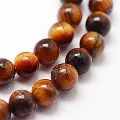 Natural Tiger Eye Beads Strands&nbsp;G-N0205-01B-2mm