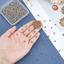 600Pcs Tibetan Style Alloy Bead Daisy Spacer Beads&nbsp;TIBEB-PH0005-43