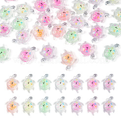 30Pcs Transparent Acrylic and Glitter Powder Pendants&nbsp;TACR-TA0001-91