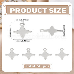 60Pcs 201 Stainless Steel Charms&nbsp;STAS-LP0003-93