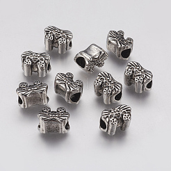Ion Plating(IP) 304 Stainless Steel European Beads&nbsp;STAS-J022-016AS